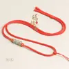 Cordón para Colgante de Cuentas de Jade Tejido a Mano con Jade y Cera de Abeja, Estilo Chino Nuevo Cordón de Collar Ajustable DIY para Hombres y Mujeres, Al por Mayor