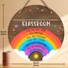 En stock Temporada Escolar Listado de Madera Cultura de Clase Bienvenida Logo Decoración Placa de Puerta Creativa Arreglo de Ambiente Adornos Colgantes