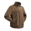 Nueva chaqueta de cuero PU transfronteriza para hombre, estilo workwear retro americano, resistente y relajada, estilo old money, chaqueta biker simple de calle