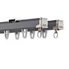 Riel deslizante de alta resistencia engrosado aleación de aluminio doble tira riel para cortina silencioso deslizador para cortina cortina riel recto montaje lateral barra para cortina
