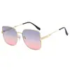 Nuevas Gafas de Sol de Montura Grande Color Degradado Cuadradas y Redondas Unisex Sensación de Alta Gama Hace que la Cara Parezca Más Pequeña Gafas de Sol con Protección UV