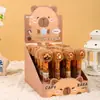 Goma de borrar de muñeco de peluche de dibujos animados con núcleo giratorio, linda capibara, oso, bola de pelo cálida, goma de borrar de descompresión