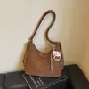 Bolsa Transversal Grande com Textura Feminina 2026 Outono Nova Retro de Ombro Único Popular Moda Trabalho Bolsa de Axila