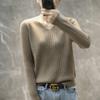 Suéter holgado de estilo extranjero con manga larga para usar como base interior, top nuevo de primavera y otoño 2024 con cuello suéter para mujer