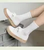 Meias Listradas Sólidas Japonesas Sem Costura Meia-Panturrilha Novas Para Casa Respiráveis Tendência Meias Felpudas Esportivas de Estudante Longas