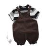 Tesoro de Hombre Ropa Infantil Verano Ropa de Trabajo Infantil Pantalones de Tirantes Estilo Coreano para Bebé Ropa Infantil Camiseta para Niño Conjunto de Dos Piezas en stock Cabello