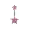 Acero de Titanio 316L Antialérgico Piercing de Ombligo Circonita Aleación de Titanio Corazón Hueco con Forma Redonda Joyería para Body Piercing Exclusivamente para Ventas Transfronterizas