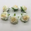 Flor de Seda Simulada Flor de Seda Rosa Crema Cabeza de Flor de Seda Flor Pequeña Brote Flor Pequeña Accesorios para Manualidades DIY Rosa Pequeña
