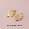 Colgante Redondo Ovalado con Borde Dorado Incrustado que Conserva el Color Ojo de Gato Accesorios para Pendientes Pulsera Joyería DIY