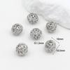 Oro Real de 18k DIY Bola de Flores con Cuentas Cuerda de Mano Accesorios con Cuentas Accesorios Colgante Pulsera Collar C45