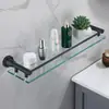 Toallero negro transfronterizo, estante de almacenamiento para baño, toallero de aluminio para espacio de baño, juego de accesorios de ferretería