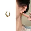 Pendientes Minimalistas de Diseño de Nicho Nuevos y de Moda, Pendientes de Aro Geométricos, Pinzas para Orejas Metálicas Vintage de Alta Gama Estilo Francés
