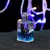 Botella Pequeña Cuadrada de Acrílico Reloj de Arena Líquido Aceite Gota Velero Botella de Deriva Decoración de Escritorio para el Hogar Pequeños Adornos Regalos para Niños