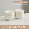 Bol de Cerámica Doméstico de Gama Alta Modelo Nuevo 2026 Color Sencillo Bajo Esmalte Espesado Bol para Arroz Plato Set de Bol y Plato para Inauguración de Casa