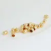 Tapa Final en Forma de Campana Chapada en Oro de 14K para Conectar Tubo Tapa de Borla Cordón Redondo Cordón de Collar Cordón de Cuero Accesorio de Extremo
