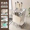Suporte Multifuncional para Facas de Aço Inoxidável Rack de Armazenamento de Facas para Bancada de Cozinha com Bandeja de Gotejamento Suporte Multifuncional para Facas de Chef e Tesouras