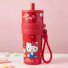 Copo térmico de grande capacidade para mulheres, aço inoxidável, design estiloso, tamanho extragrande, portátil, com canudo, adequado para uso no carro