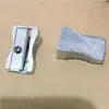 Sacapuntas de aleación de aluminio Ye Xi de doble agujero biselado de metal regalos para niños premios sacapuntas para estudiantes de primaria papelería