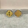 Concha de Agua Oro Puro 999 Tesoro de Riqueza Gato de la Fortuna Pegatina Dorada para Teléfono Móvil Tienda de Oro Promoción de Transmisión en Vivo Regalo para Atraer Clientes