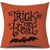 Funda de Almohada Halloween Calabaza Divertida Transfronteriza Amazon Estampado de Lino Funda Decorativa para Cojín de Sofá del Hogar