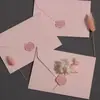 Conjunto de Envelope e Papel de Carta Rosa Flor de Cerejeira Rosa Espesso Toque de Luxo Estética Ins Fresco e Fofo Carta de Amor Caligrafia Confissão