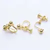 Cor Dourado Claro Clips de Orelha Espirais em U Conservadores de Cor Clips de Orelha Redondos com Clipe de Orelha Pendente Brincos Feitos à Mão DIY Acessórios de Material para Brincos