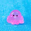 Enfeites de paisagem em miniatura, figuras de polvo coloridas que brilham no escuro, decorações criativas para aquário, artesanato em resina para criar cenas subaquáticas
