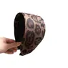 Diadema Tejida Nueva con Estampado de Leopardo para Otoño e Invierno para Mujer, Diadema de Alta Gama, Pinza para el Cabello de Calavera Superior, para Lavarse la Cara, Paquete de Cabello Versátil