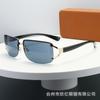 Gafas de Sol Punk de Tecnología Futura para Mileniales 2024 Hombres y Mujeres de Moda Tendencia de Internet Sin Marco Caja de Diamantes