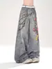 Jeans de Moda Callejera Americana para Mujer Verano 2025 Nuevos Pantalones Largos Sueltos Rectos Ajustados de Pierna Ancha Tendencia Ins