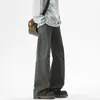 Ropa Popular para Hombre / Pantalones Casuales Nuevos de Primavera, Algodón Puro, Cintura Semi-Elástica con Cinturón de Botón, Estilo High Street Americano, Pantalones Largos