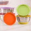 Tazón Grande para Hogar con Tapa, Tazón Grueso para Batir Huevos, Fondo de Silicona, Tazón para Sazonar Americano, Tazón para Ensalada de Acero Inoxidable