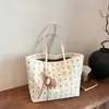Bolsa Tote de Gran Capacidad Estilo Coreano Nueva Colección Primavera 2025 Celebridad de Internet Textura de Alta Calidad Cesta de Verduras Bolso de Mujer Bolso de Hombro de Moda