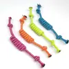 Juguetes personalizados para mascotas, bolas de cuerda de algodón de azúcar, juguetes para morder para la limpieza de dientes, juguetes de cuerda duraderos, juguetes para perros anudados, juguetes para perros al por mayor