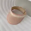 Sombrero de Paja con Encaje de Copa Vacía Estilo Coreano Verano Bebé Protector Solar Sin Copa Sombrero Pequeño Fresco Sombrilla de Viaje Sombrero de Sol de Mujer Moderno