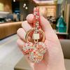 Celebridade da Internet Coreana Strass Cristal Mickey Chaveiro Argola de Chave de Carro Pingente Acessório de Bolsa Feminina Strass