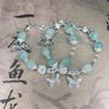 Nueva pulsera de cuentas de bambú de estilo antiguo chino, pulsera con borlas de estilo nacional de alta calidad, joyería para niña Hanfu.