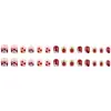 Uñas Manicura Oso Fresa Lindas y Dulces Estilo Girly Uñas Portátiles 24 Piezas de Pegatinas para Uñas Postizas