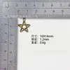 Pingente Estrela de Cinco Pontas Vazado Multicor Retrô 16x14mm Liga de Zinco Acessórios DIY Colar Brinco Acessórios para Joias Atacado