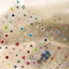 Sky Dopamina Hueco Estrella Nueva Pegatinas para Uñas Arte Estrellas de Colores Pentagrama Macarrón Uñas de Celebridad de Internet