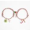Pulsera de pareja popular navideña europea y americana de venta directa de fábrica, regalo de Papá Noel, alce navideño, campana