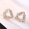 Brincos de Diamante Brilhantes com Temperamento Artístico Simples Moda Gympani Brilho Super Brilhante Brincos de Diamante Exquisitos Combinando Brincos Distintivos para Mulheres