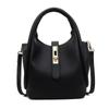 Bolso de Hombro Retro Moderno Maillard Style 2025 Elegante Bolso Cruzado de un Solo Hombro Tipo Cubo Bolso de Mano para Mujer
