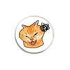 Broche Emoji de Gato Laranja Desenho Animado, Insígnia Divertida com Tema de Gato, Alfinete de Acessório Personalizado para Estudantes, Pequeno Presente