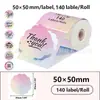 Papel térmico de color con patrón transfronterizo para phomemo autoadhesivo autoadhesivo etiqueta térmica de gradiente arcoíris