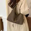 Nuevo Bolso Cruzado Coreano Exquisito 2026 Axila Terciopelo Moda Hombro Único Inclinado Otoño Gamuza Gran Capacidad Bolso de Mano Femenino Día