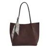 Bolso grande de ante estilo coreano para mujer, moda otoño 2026, bolso tote simple, bolso de hombro versátil y bolso de axila