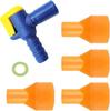 Venta Caliente de Amazon 6 Piezas Boca de Succión de Silicona Combinación Multicolor Mordida Montar Bolsa de Agua Grado Alimenticio Mordida