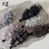 Elegante Pinza de Plátano de Tela Plisada con Estampado de Leopardo de Malla para Mujer, Pinza para Moño Linda Estilo Coreano con Puntos