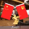 Ornatos de bandeira vermelha de alta qualidade escritório criativo Lembranças de cristal desktop cinco estrelas bandeira vermelha sala de conferências decorações de bandeira